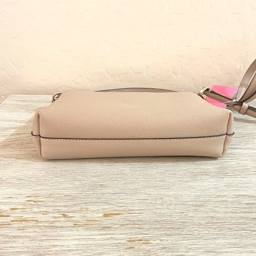 New Kate Spade Bailey Crossbody Bag Warm Beige Leather NWT